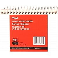 Wirebound Ruled Index Cards, 4 X 6 Inches (63138),white