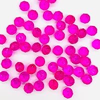 Rired 27 8mm Round Glass Beads Kit, Craft Beads for Bracelet Making, Hot  Pink Color with 4mm Bicone Crystal Beads, 2-4mm Spacer Seed Beads for  Jewelry