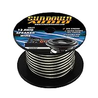 112 Strands Black/Silver - Sundown Audio 200 Ft 16 AWG Speaker Cable