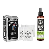 Grandpa Gus's Extra-Strength Mouse Repellent Pouches + Potent Rodent Repellent Spray, Peppermint/Cinnamon, Home/RV, Boat/Car Storage & Machinery, 4 x 1.75 oz Pouches + 1 x 8 oz Spray