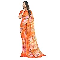 Indian Printed Chiffon Muslim Designer Saree Blouse 2038