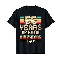 Retro 55 Years Of Being Awesome 55th Birthday T-Shirt