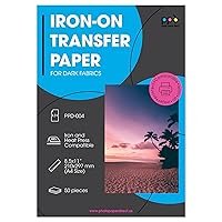 PPD Inkjet Premium Iron-On Dark T Shirt Transfers Paper LTR 8.5x11