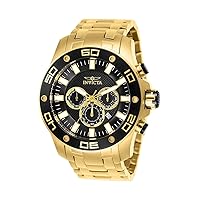 Invicta Men Pro Diver Quartz Watch, Gold, 26076