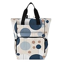Blue Dots Diaper Bag Backpack for Baby Girl Boy Large Capacity Baby Changing Totes with Three Pockets Multifunction Diaper Bag Tote for Travelling Playing