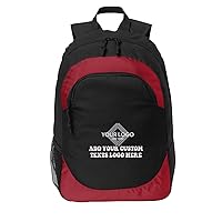 INK STITCH Unisex Bg217 Custom Embroidery Personalized Add Name Logo Texts Initials Essential Backpack (Red)