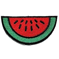 Nipitshop Patches Red Watermelon Slice Fruit Watermelon Sweet Cartoon Logo Girl Kid Baby Jacket T Shirt Patch Sew Iron on Embroidered Symbol Badge Cloth Sign Costume