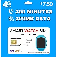 Jolt Mobile $7.50 Nationwide AT&T 5G 4G LTE Network – Wearable - Smart Watch SIM Card GPS Tracker SIM Card - 30 Day Service - Triple Cut SIM - Voice-Data - SMS No Contract