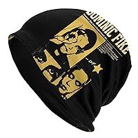 Dominic Music Fike Beanie Cap for Men Women Soft Daily Knit Ribbed Beanie Hat Adult Warm Toboggan Hat for Unisex Black
