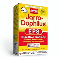 Jarrow Formulas Jarro-Dophilus EPS - 5 Billion Organisms Per Serving - 60 Enteric Coated Veggie Caps - Multi-Strain Probiotic - Intestinal & Immune Health - Up to 60 Servings