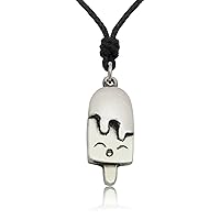 Ice-Cream Popsicle Silver Pewter Gold Brass Charm Necklace Pendant Jewelry