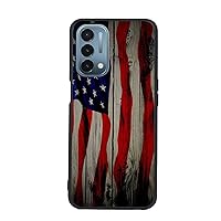 Compatible with OnePlus Nord N200 5G Case, Retro USA American Flag Old Wood Grain Graphic Design for OnePlus Case Men Boys,Soft Silicone Stylish Cool Case for OnePlus