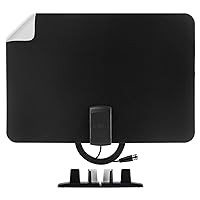 Indoor Switch TV Antenna, Reversible Black White Finish, Perfect Home Decor, Long Range Digital HDTV Antenna, Smart TV Compatible, 4K 1080P VHF UHF, 10ft. Coaxial Cable Included, SDV2226N/27