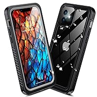 Waterproof Case for iPhone 12,Built-in Screen Protector [16FT Military Dropproof][IP68 Underwater][Dropproof] Full Body Shockproof Protective Phone Case for Women Men,Black