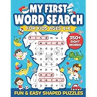 My First Word Search for Kids Ages 4-6: Find Sight Words in Fun Easy Large Print Shaped Puzzles for Pre-K to 1st Grade | Big Coloring on Each Page (Shaped Word Search Puzzles for Kids) My First Word Search for Kids Ages 4-6: Find Sight Words in Fun Easy Large Print Shaped Puzzles for Pre-K to 1st Grade | Big Coloring on Each Page (Shaped Word Search Puzzles for Kids) Paperback Spiral-bound
