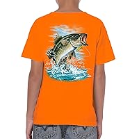 Youth 100% Cotton Supersoft Bass Fishing T-Shirt