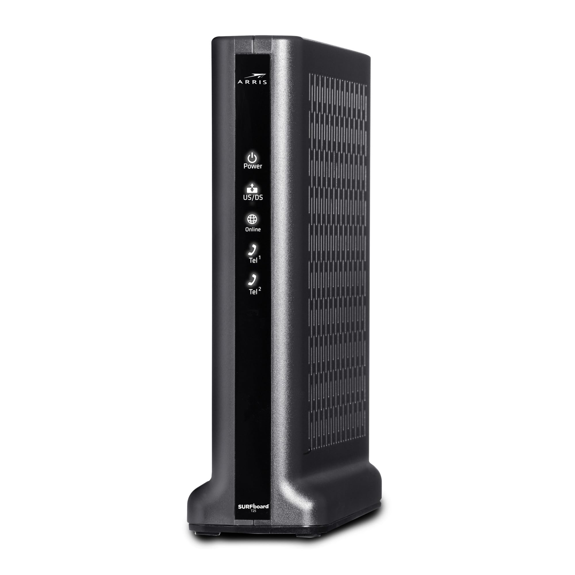 ARRIS SURFboard T25 DOCSIS 3.1 Gigabit Cable Modem | Comcast Xfinity Internet & Voice | Two 1 Gbps Ports | 2 Telephony Ports | 800 Mbps Max with Xfinity Internet Plans | 2 Year Warranty Black