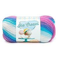 Lion Brand Yarn (1 Skein) Ice Cream Baby Yarn, Moon Mist, 1182 Foot (Pack of 1)
