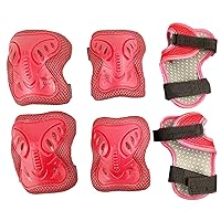 Kids Safety Gear Knee Pads Elbow Pads Wrist Guards Child Protective Gear Set for Roller Skate Cycling Bike Skateboard Kids/Youth Sports Knee Pads Bike Knee Pads Adjustable Size