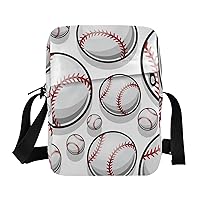 Baseball Ball Messenger Bag for Women Men Crossbody Shoulder Bag Crossbody Purse Over The Shoulder Purse with Adjustable Strap for Men Women