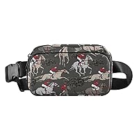 Riders Horse Fanny Packs for Women Men Everywhere Belt Bag Fanny Pack Crossbody Bags for Women Fashion Waist Packs with Adjustable Strap Bum Bag for Travel Shopping Hiking Outdoors