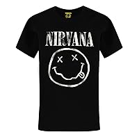 Nirvana Boys T-Shirt | Logo Band Tee | Black Short Sleeve Kids Top