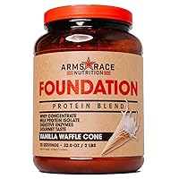 Arms Race Nutrition Foundation Protein Blend - 32 oz. (2 lbs) (Vanilla Waffle Cone)