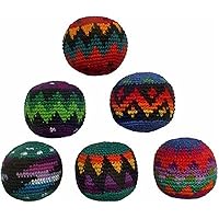Set of 6 Hacky Sacks - Multicolor Design