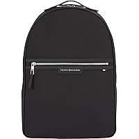 Tommy Hilfiger Men's TH Urban Nylon Backpack, Black (Black), One Size