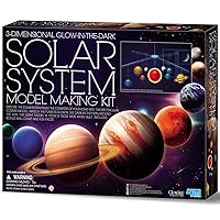 4M 3D Glow-in-the-Dark Solar System Mobile Making Kit - DIY Science Astronomy Learning Stem Toys Educational Gift for Kids & Teens, Girls & Boys