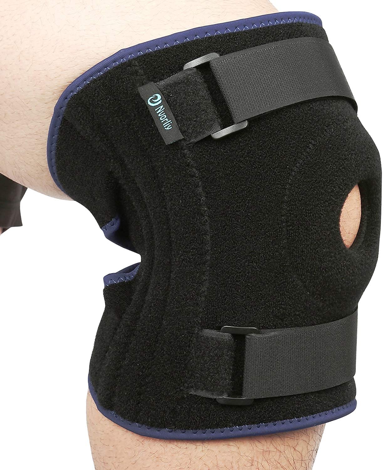 Nvorliy Plus Size Knee Braces for Knee Pain, Extra Large Adjustable Knee Support with Side Stabilizers for Arthritis Pain, Meniscus Tear, ACL, LCL, Injury Recovery & Pain Relief - Fit Women & Men