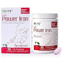 Ferrous Fumarate Iron Supplement, Blood Builder Iron Supplement for Woman, with Natural Vitamin C, Folate Acid, CoQ10 for Iron Deficiency, Slow Release Iron Supplement for Anemia