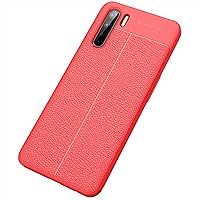 Phone Case Compatible with Oppo A91 Case,Compatible with Oppo F15 Case Shockproof High Impact Tough Rubber Rugged Hybrid Case Protective Anti-Shock Shatter-Resistant Mobile Phone CaseLeather texture (