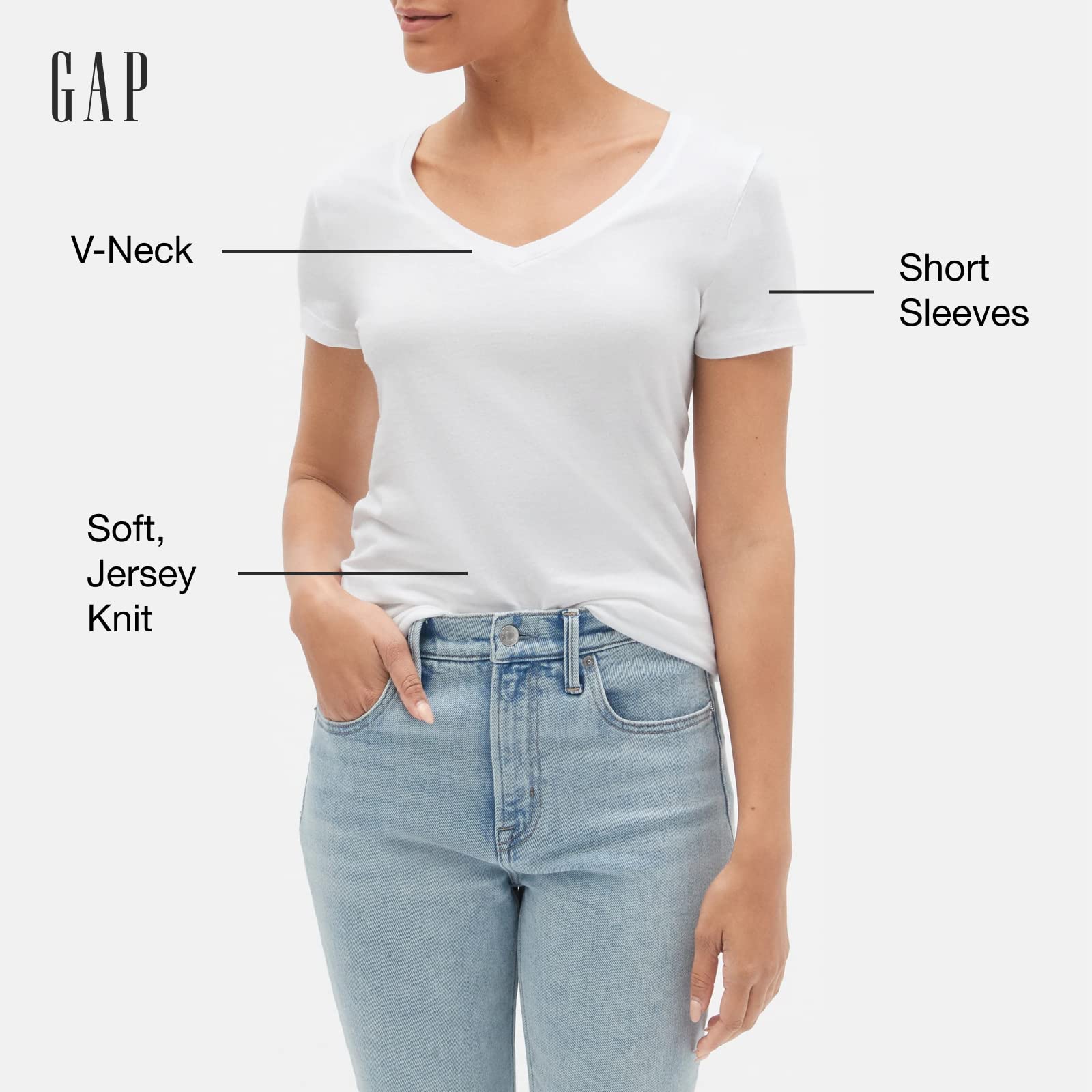 GAP Women's Favorite V-Neck Tee T-Shirt
