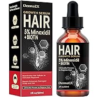 Hair Growth Serum, 5% Minoxidil & Biotin for Hair Growth for Women & Men, Hair Loss Treatments, Hair Regrowth Treatment for Thicker Longer Fuller Hair, 2 Fl Oz 1