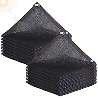 Greenhouse Shading Net 2 PCS Shade Netting Shade Cloth Thickened Sun Shades Outdoor Patio with Grommets Heat Insulating Pergola Shade Cover for Vegetable Greenhouse Canopy Black 6.6 * 3.3FT