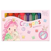 12274 Princess Mimi Wax Painter with Cat Topper, 8 Wax Crayons in Cardboard Case