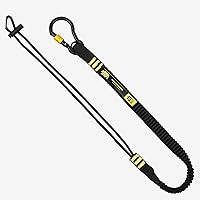 BearTOOLS ANSI-Approved Tool Lanyard with Spring Screw Lock Carabiner - 3Ft Heavy-Duty, Max Load 17lbs - Shock Absorbing Lanyard - Adjustable Loop - Prevent Falling Objects - 1-Pack