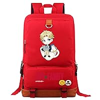 Teens Wear Resistant Canvas Bookbag,Spy Family Laptop Daypacks Casual Anime Graphic Knapsack for Travel,Outdoor