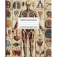 Composition Notebook College Ruled: Vintage Human Anatomy Medical Illustration. Skeleton Skull Bones Aesthetic