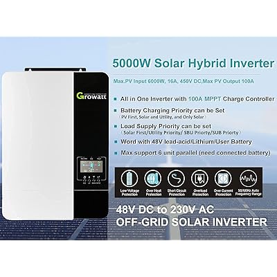 Mua Growatt 5000W Solar Inverter 48Vdc to 220Vac((Single Phase