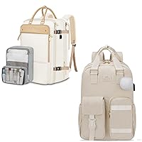 MATEIN Carry on Backpack for Women, 52L TSA Travel Laptop Backpack with USB Charging Port & Shoes Compartment, Backpack for Women 15.6 Inch Cute Corduroy Computer Bookbag