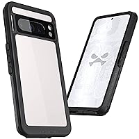 Ghostek Nautical Slim Waterproof Case for Google Pixel 8 Pro - Built-in Screen & Camera Lens Protector, Compatible with Wireless Charging (6.7 Inch, Clear)