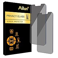 Ailun Privacy Screen Protector for iPhone 14 Plus/iPhone 13 Pro Max [6.7 Inch Display] 2 Pack Anti Spy Private Tempered Glass [Black] [2 Pack]