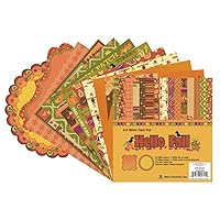 Best Creation 6 by 6-Inch 20 Page Glitter Paper Pad with Die-Cuts, Hello Fall