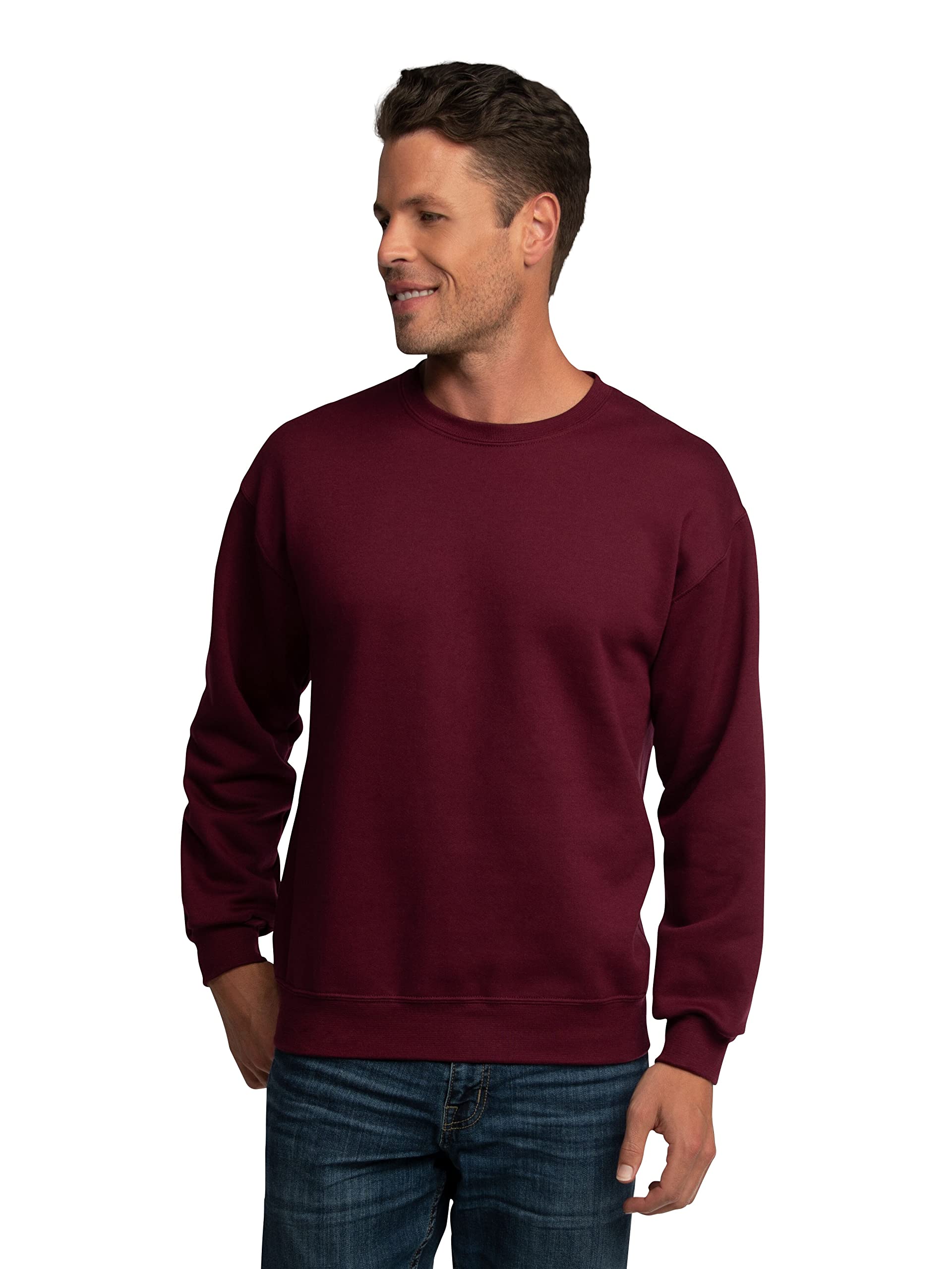 Fruit of the Loom Men's Eversoft Fleece Crewneck Sweatshirts, Moisture Wicking & Breathable, Sizes S-4x