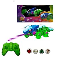 Kool KREEPERS RC-REX - Color-Changing & Walking Dinosaur Toy with Magic Magnetic Tongue That Extends & Catches Food Pellets. Features Wagging Tail, Flashing Lights & Roar Sounds