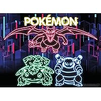 Buffalo Games - Pokemon - Final Evolution Neon - 100 Piece Jigsaw Puzzle for Families Challenging Puzzle Perfect for Family Time - 100 Piece Finished Size is 15.00 x 11.00