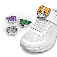 Tagimals Cute Cartoon Apple AirTag Holder – Hidden AirTag Tracker Cases – Easily Attach to Shoe or Collar – 4 Fun Characters (Pack of 4)