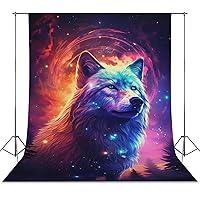 Starry Sky Wolf Photography Background Cloth Photo Shooting Props Wall Backdrop for Studio Party Decor 56
